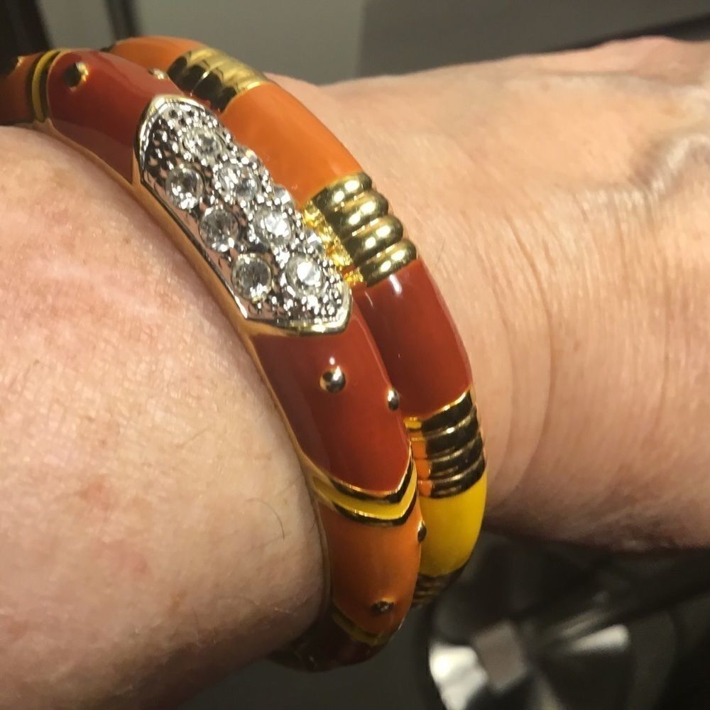 Joan Rivers  Enamel Bracelet Set of 2